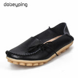 New Moccasins Women Flats 2019 Autumn Woman Loafers Genuine Leather Female Shoes Slip On Ballet Bowtie Women's Shoe Size 35-44